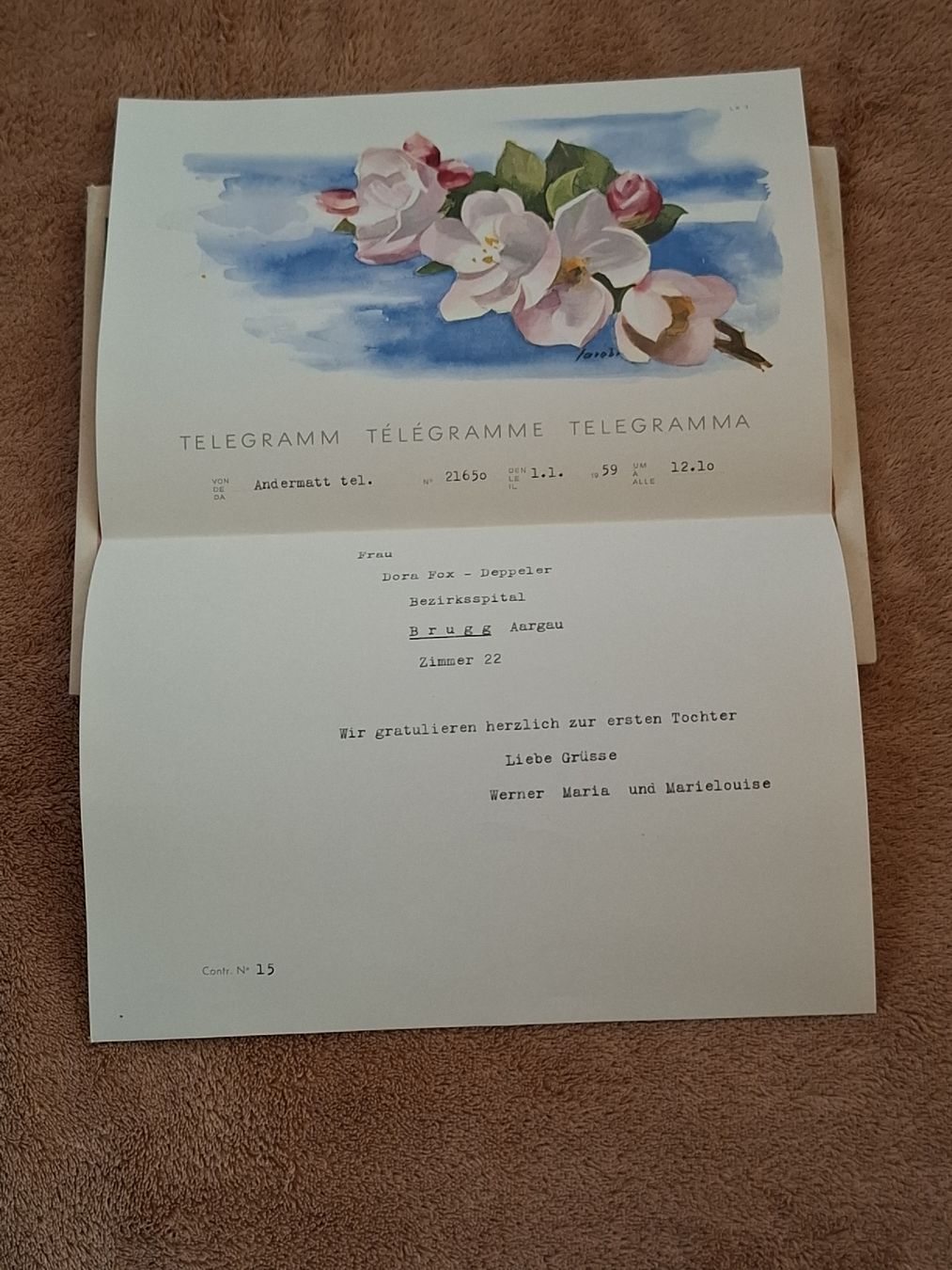 Documenti: Konvolut 3 alter Telegramme 1957/1959 – Usato da Riniken venduto da bro_slk8 4