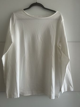 C&A Langarmshirt Weiss Gr. XXL Damen "Love Our Planet" 52 Ze