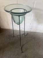 Blumenvase Glas mit Metallgestell gebraucht
