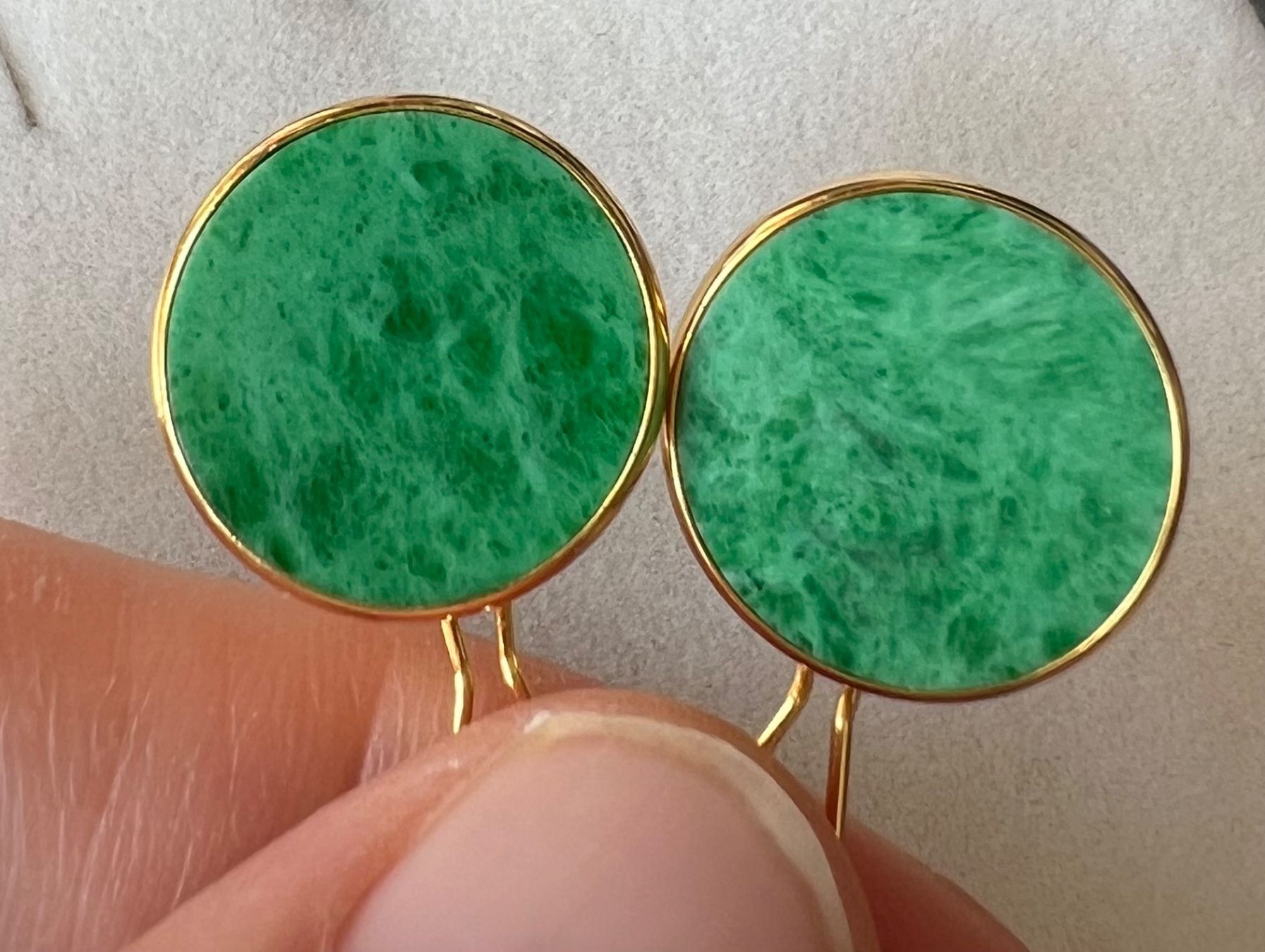Ohrringe & -stecker: Ohrclips in Silber 925 mit echter Jadeit-Jade – Neu (gemäss Beschreibung) aus Bern von Steinfieber 4