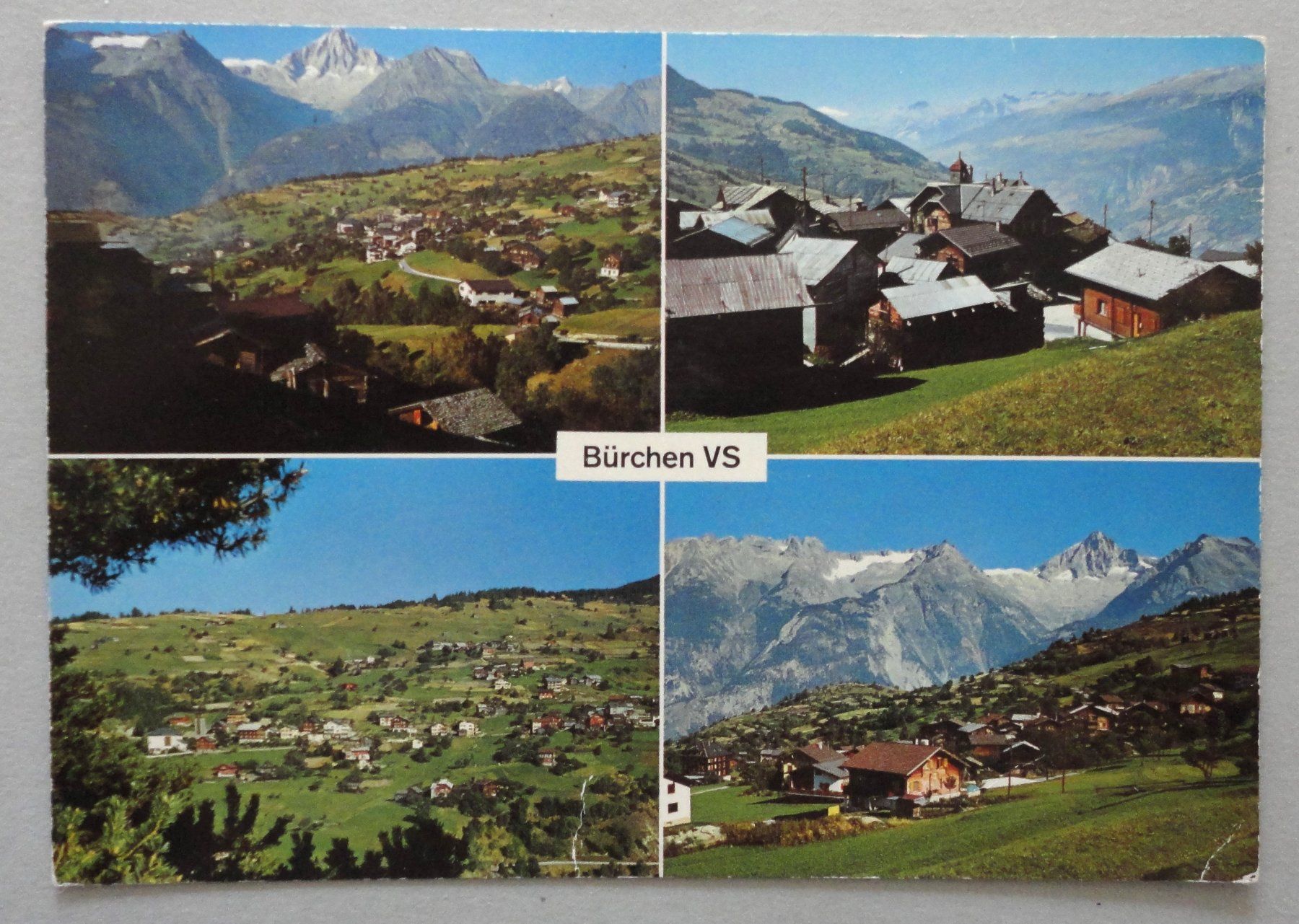 Ansichtskarten: Bürchen 1335 m, Wallis – Gebraucht aus Fétigny von Billy2miny