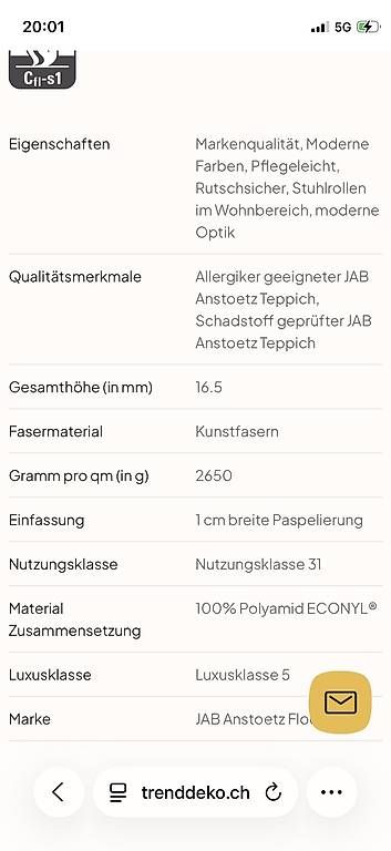 Tappeti: JAB Charmy 250x350 Antialergic – Usato da Uetendorf venduto da Anomis2015 4