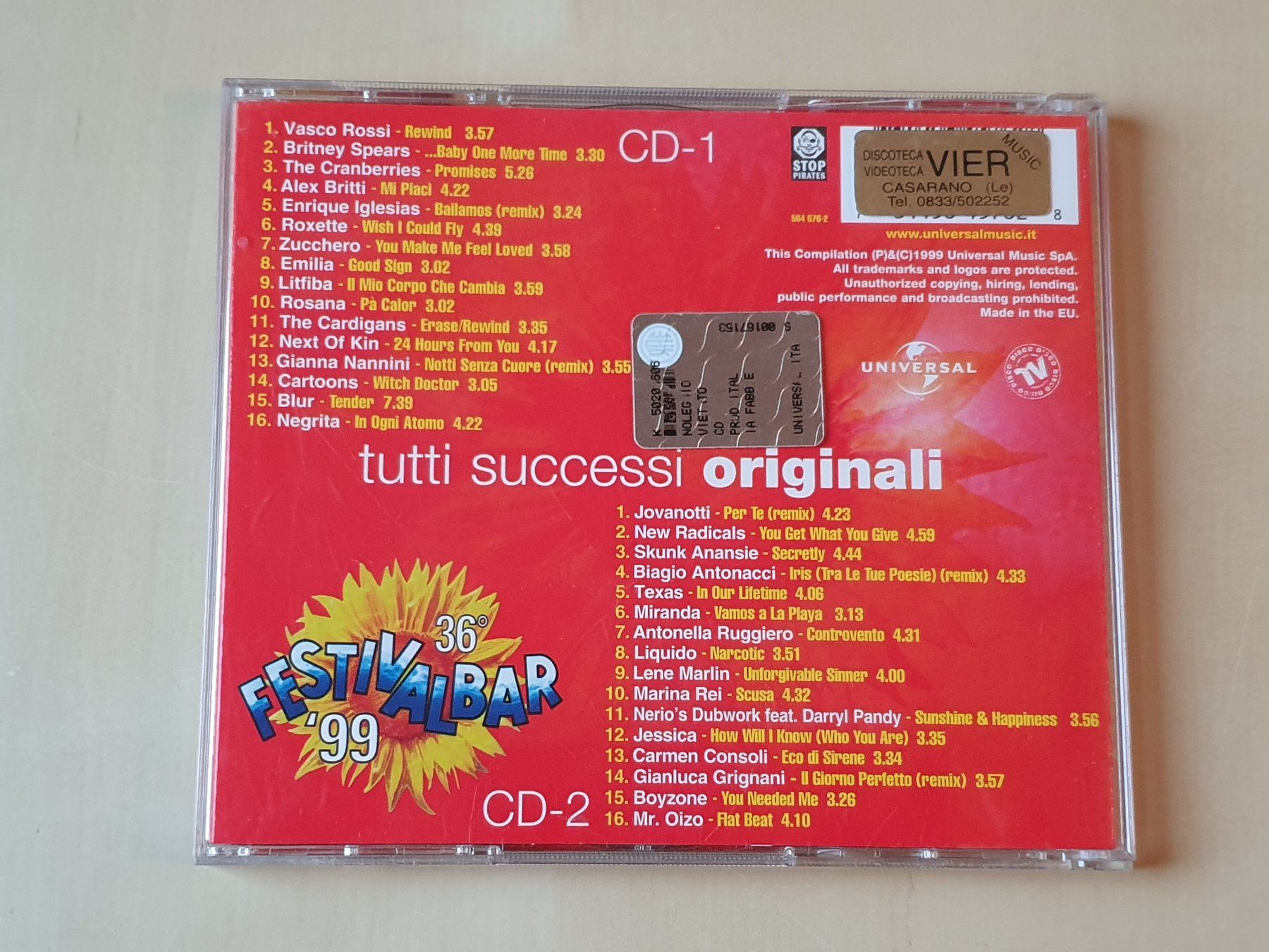CDs: Festivalbar 99 Rossa – Gebraucht aus Stansstad von collectorsshop 1