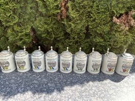 Brauerei Falken Schaffhausen – Bierkrüge mit Zinndeckel