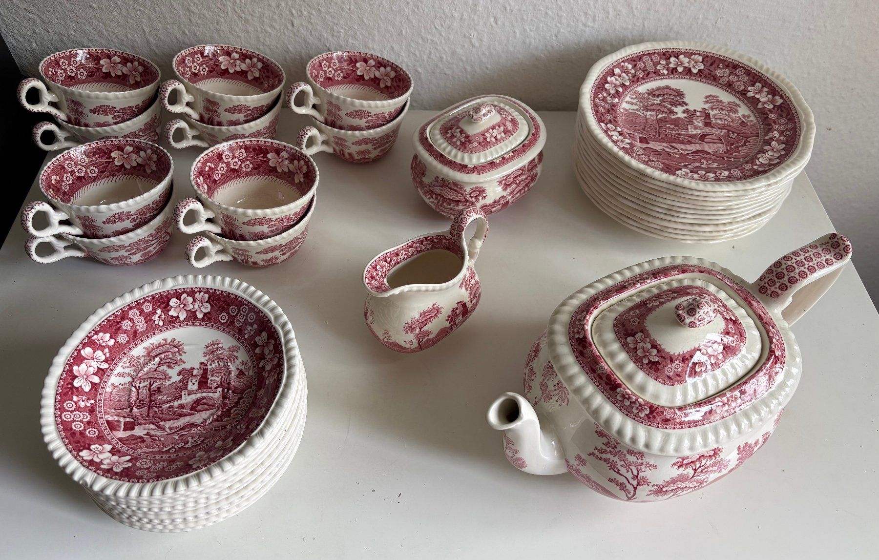 Spode Geschirrsets: Spode Pink Tower Teeservice – Gebraucht aus Zürich von Pam-Creation 1