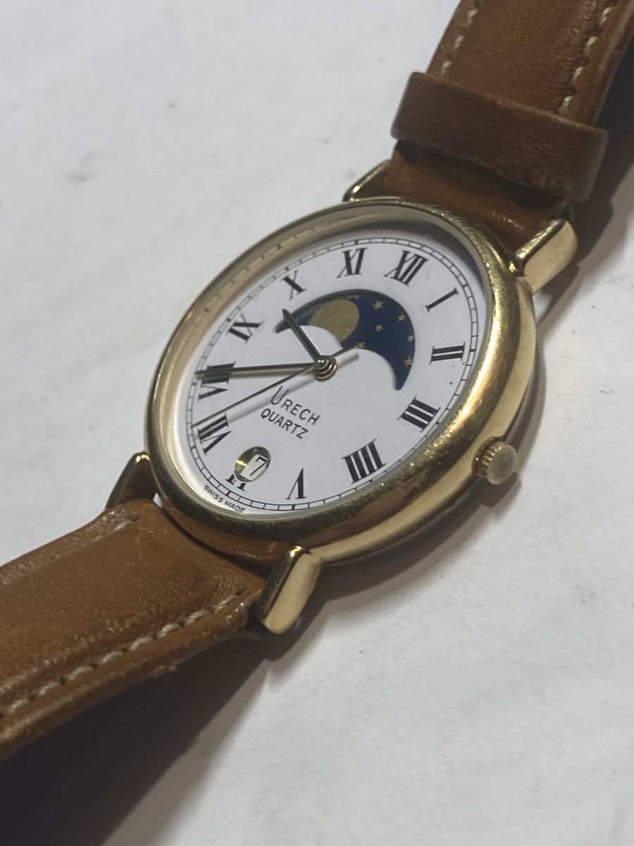 Orologi: Urech Quartz mit mondphase 32 mm – Usato da Glattbrugg venduto da vintagemania 4