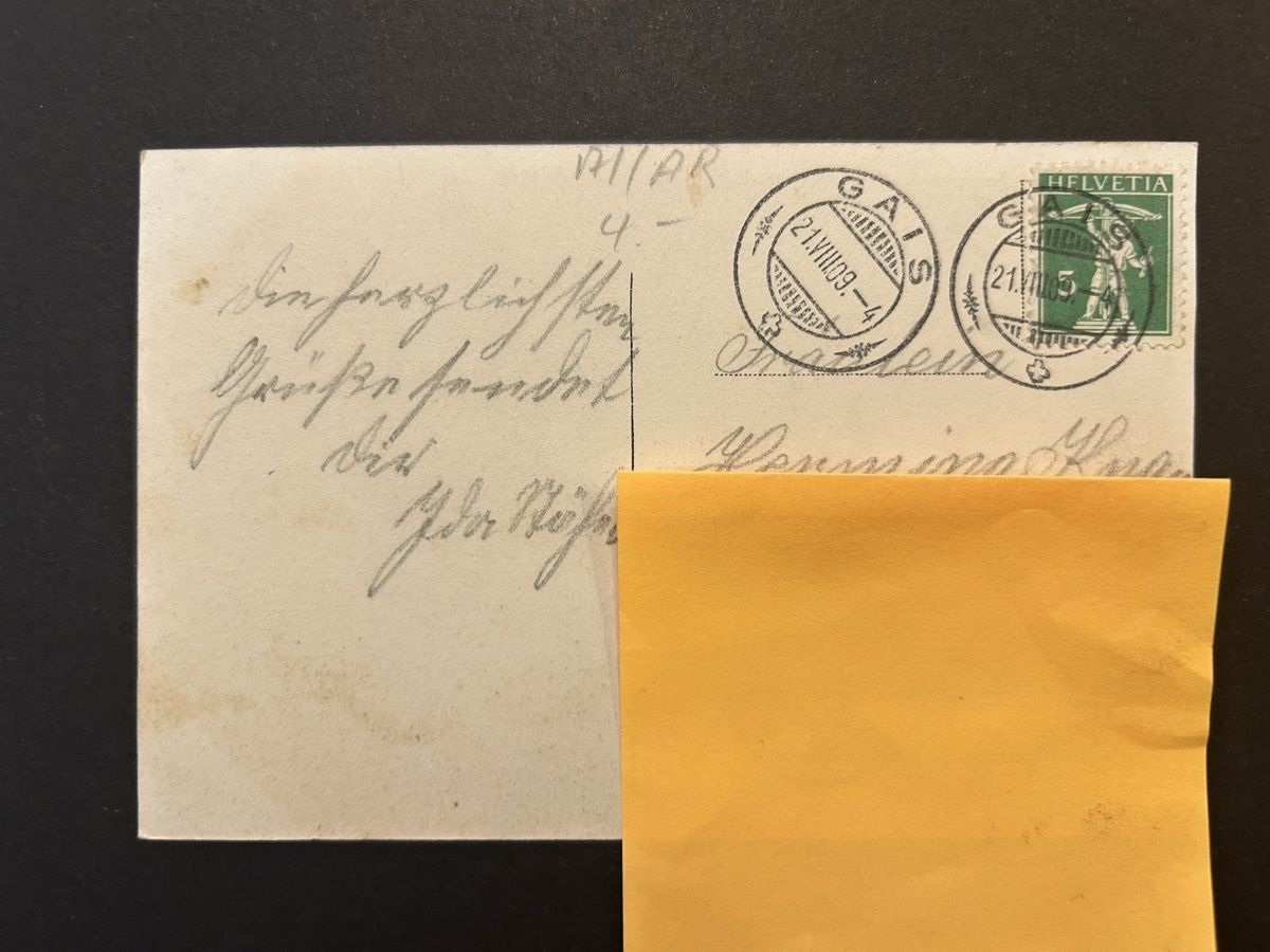 Ansichtskarten: Gäbris mit Säntis 1909 – Gebraucht aus Fanas von Alessio11 1