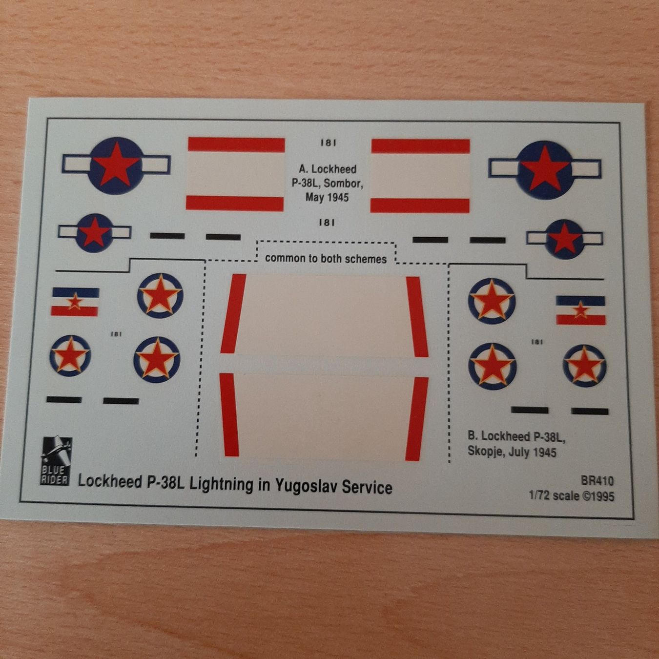 Lockheed Modellbausätze & Standmodelle: D 40 ... Lockheed P-38 L Lightning ... Jugoslawien Decal – Neu (gemäss Beschreibung) aus Bonstetten von Benibanny59 1