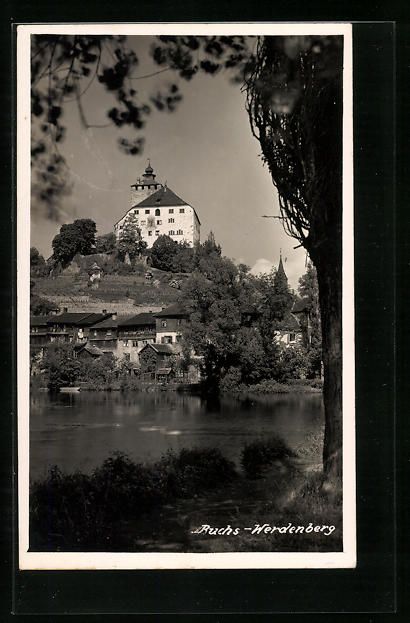 Cartoline postali: Buchs, Blick vom Ufer auf den Werdenberg – Usato da Berlin venduto da bartko-reher