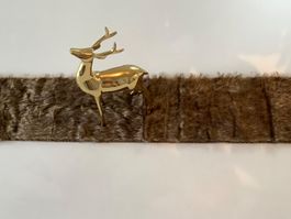 Winterlicher Tischläufer Kunstfell