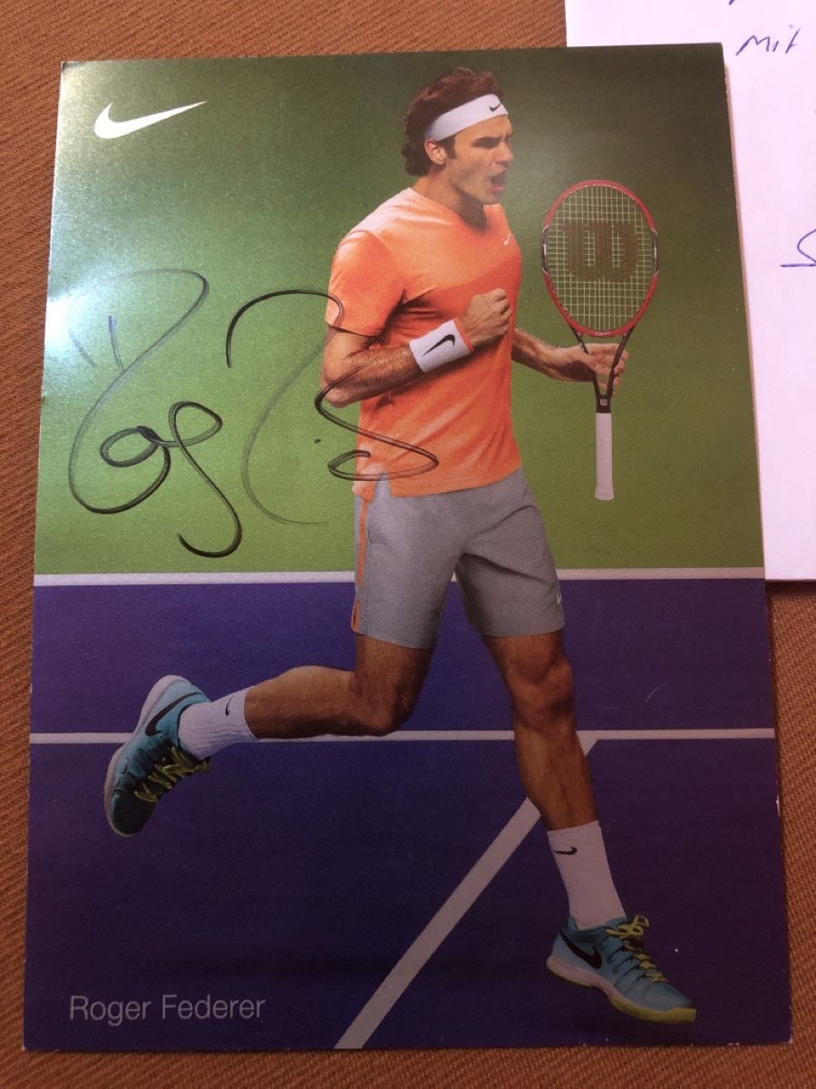 Autografi: Signed Roger Federer Autograph Card with Envelope – Nuovo e nell'imballaggio originale da Baltschieder venduto da Skyfall7
