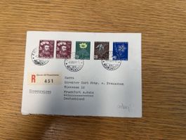 Pro Juventute Brief mit Ausgabetag Stempel 1.12.1949 Zürich