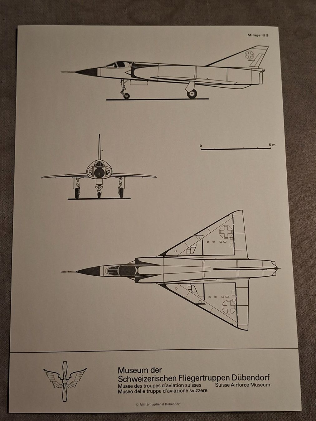 Ansichtskarten: Mirage III S Schweizer Luftwaffe – Gebraucht aus Giffers von attila07 1