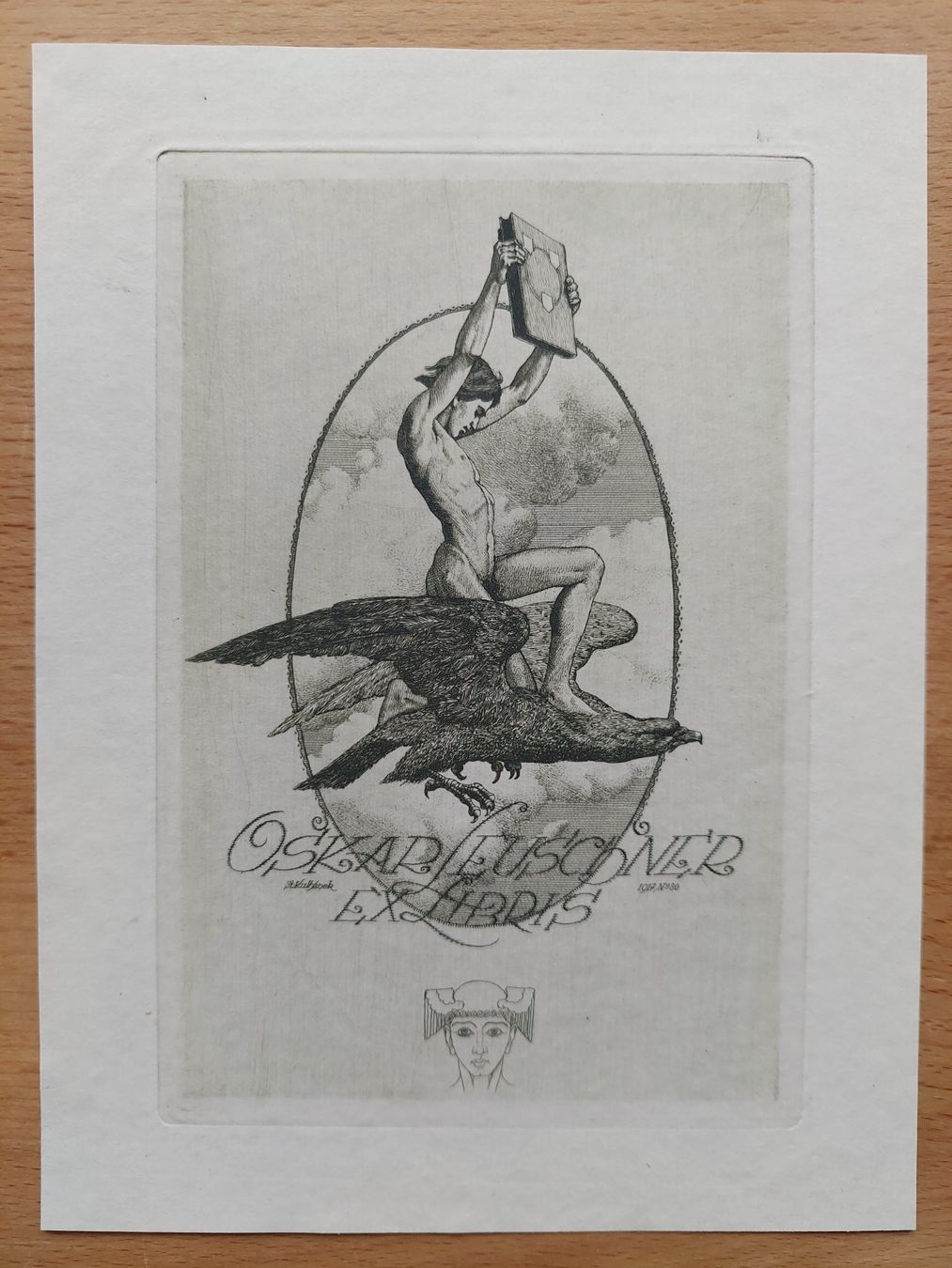 Dipinti: Exlibris Stanislav Kulhanek - Original Radierung 1917 – Usato da Obfelden venduto da Exlibris-Art