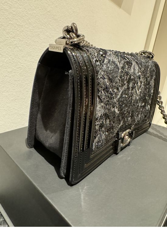 Sac boy chanel outlet noir