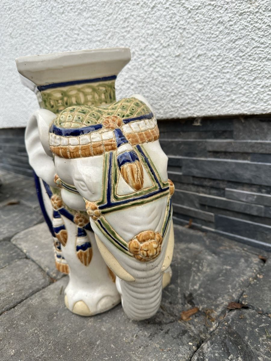Sculture & Statue: Indischer Elefant aus Keramik 38cm – Usato da Lupsingen venduto da New-Haven 1