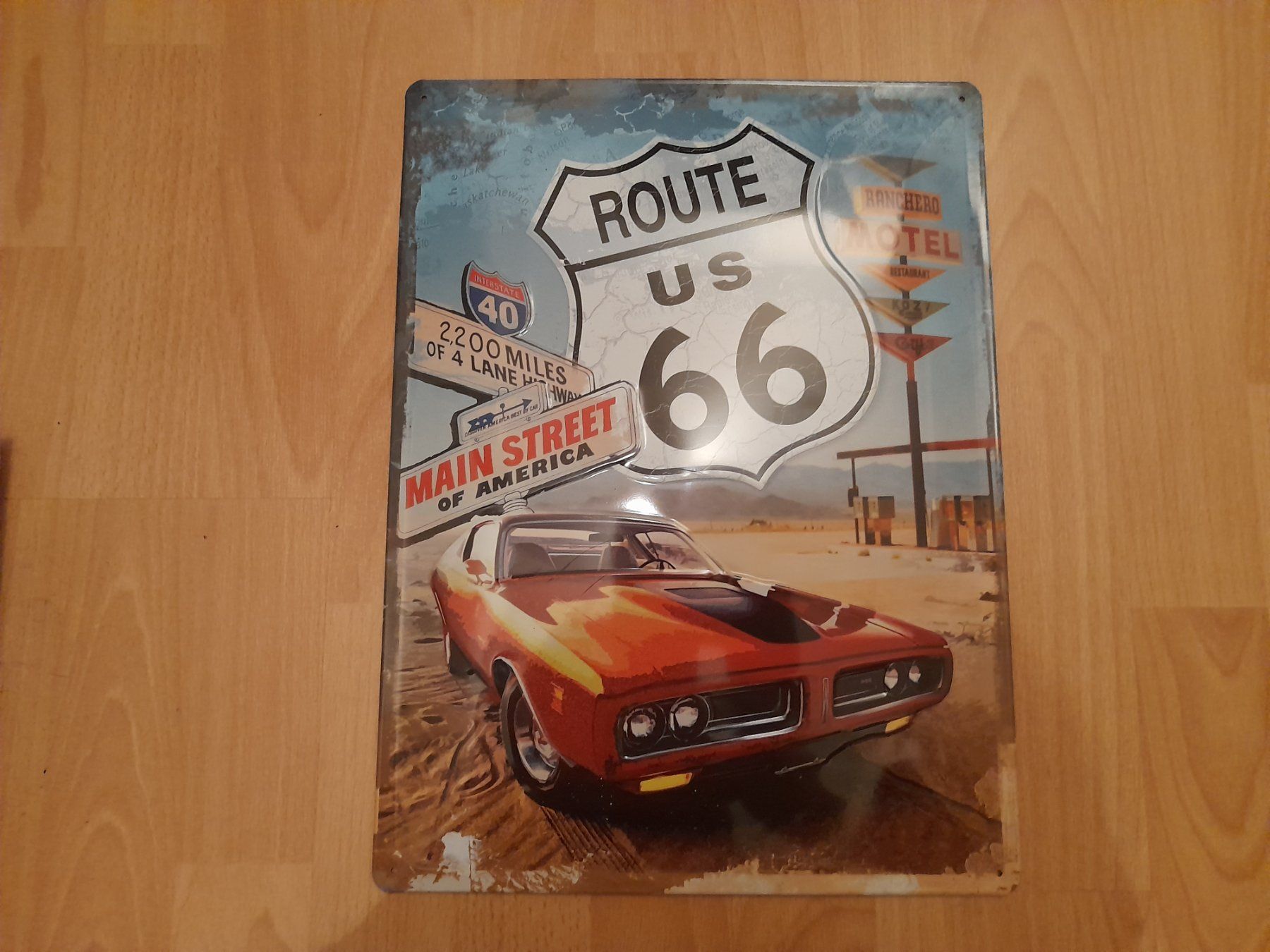 Insegne: Route 66 U.S.A. Blechschild – Nuovo (secondo la descrizione) da Lustmühle venduto da chevi03