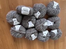 Wolle-Set NEU für Strickjacke, Rico Design, Farbe Grau-Blau