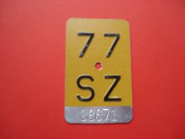 Mofanummer SZ 77