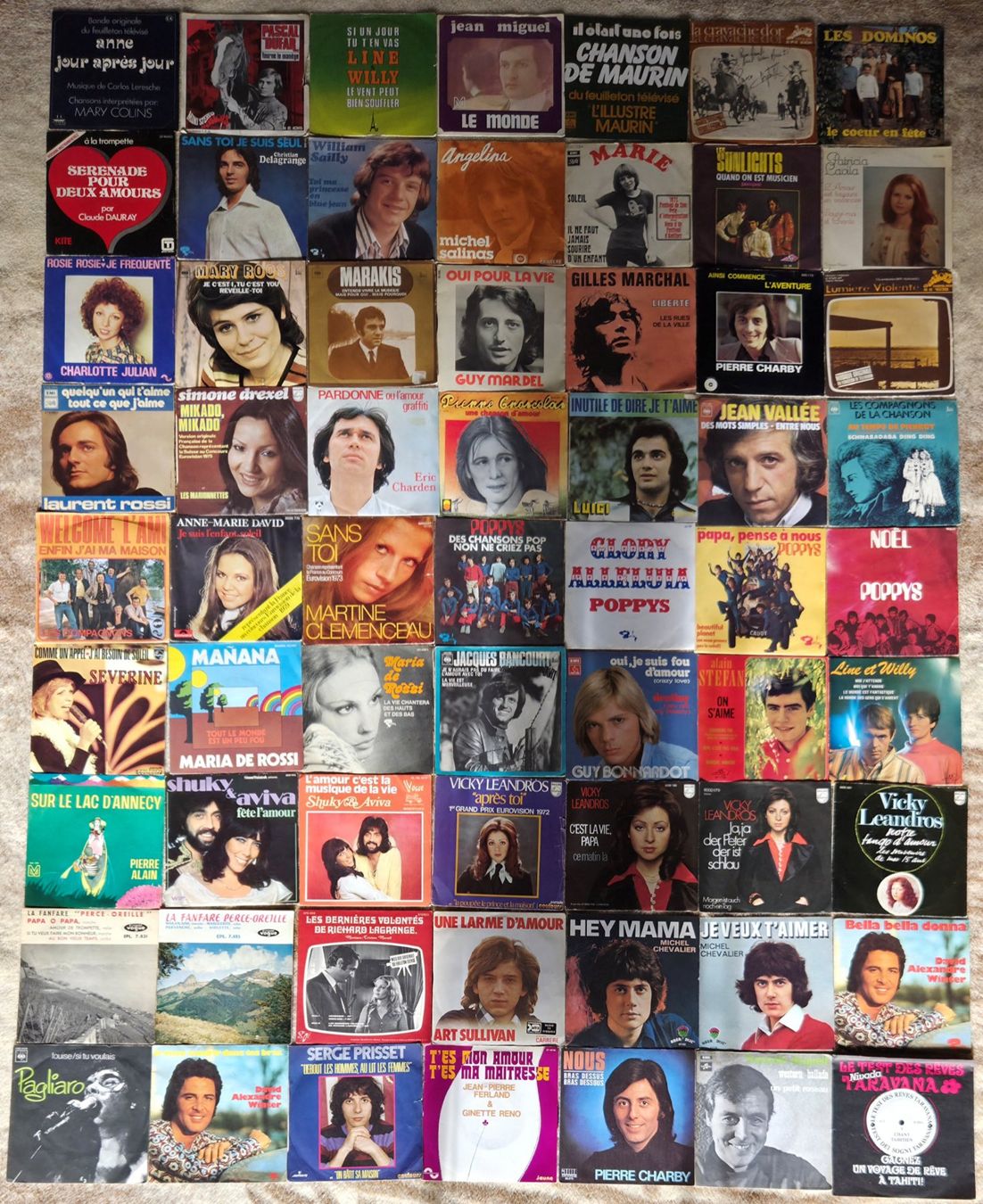 Dischi in vinile: Lot de 194 Singles 45 – Usato da Peseux venduto da Black-Falcon