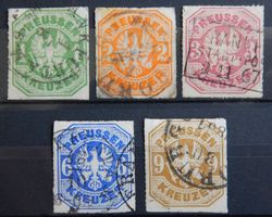 Preussen Kat. 22-26 gest. 1867 Kat. 295 Euro
