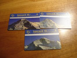 Satz Taxkarten PTT Eiger, Mönch + Jungfrau,  gebraucht
