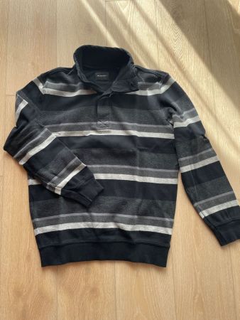 Herren Westbury Polo-Shirt langarm gesterift, Gr. S