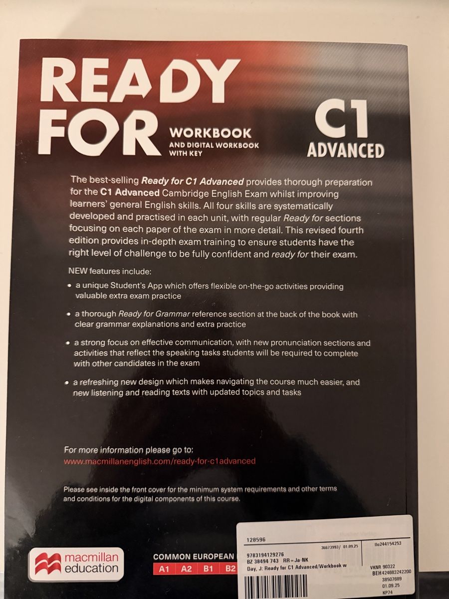 Bücher: Ready for C1 Advanced Workbook Fourth Edition neuwertig – Neu und originalverpackt aus Lengnau von Ebanda_01 1