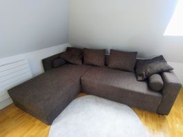 Ecksofa / Schlafsofa braun