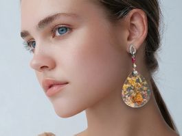 Unikat - Rosen - Achat, Swarovski Ohrringe NEU