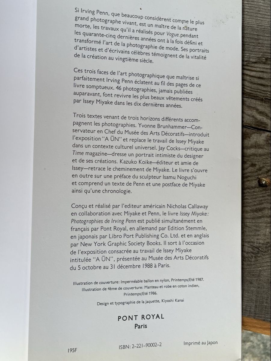 Libri: Issey Miyake - livre rare – Usato da Euseigne venduto da so.ART 8