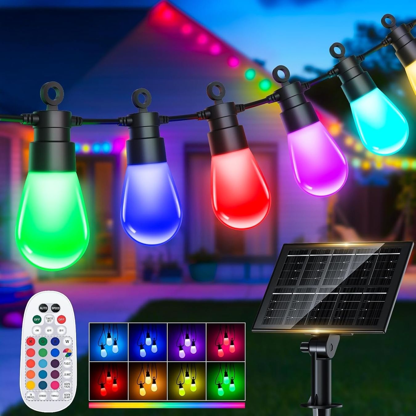 Lichterketten & Leisten: Solar LED Lichterkette 17m bunt IP65 – Neu und originalverpackt aus Nuglar von SmartLiving24