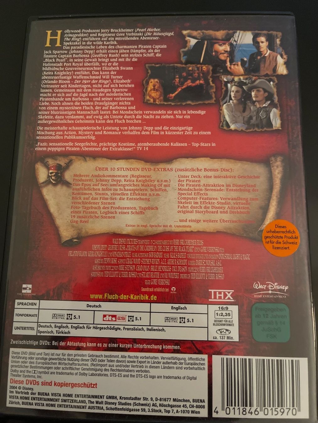 Tutti i DVDs: DVD // Flucht der Karibik – Usato da Schönenwerd venduto da d.chiara 1