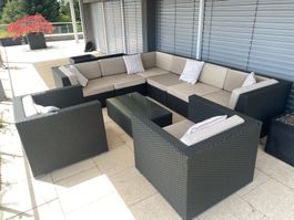 Outdoor Lounge schwarz/ grau