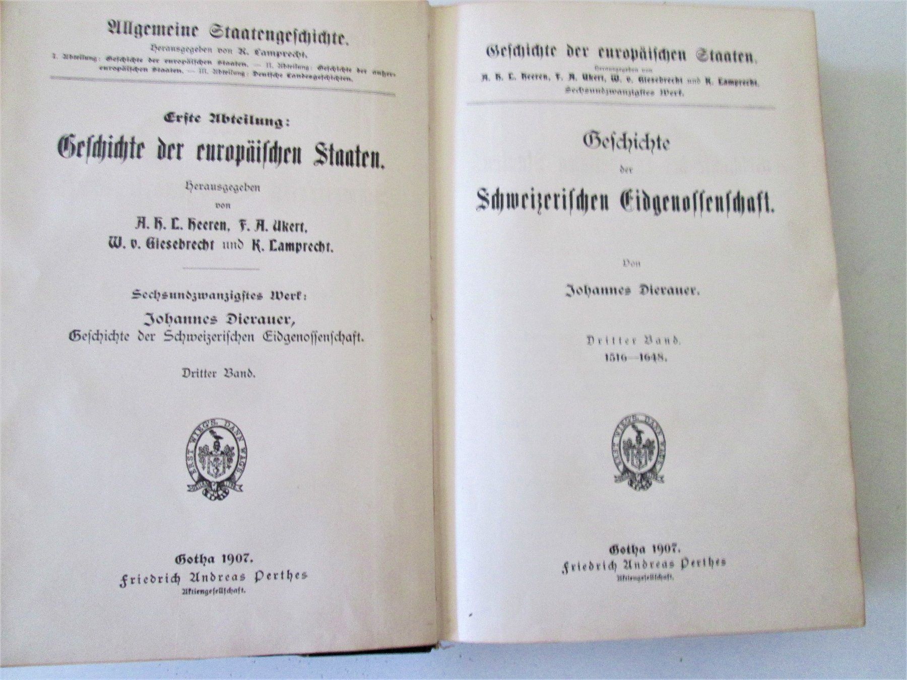 Bücher: Schweizerifchen Gidgenoffenfchaft, 3 Bände – Gebraucht aus Sementina von babucia 4