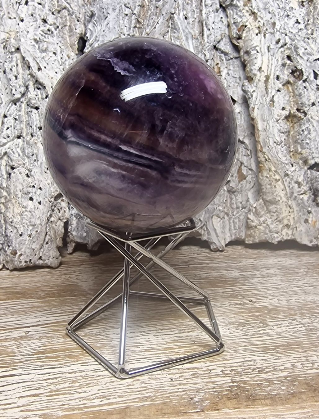 Mineralien & Heilsteine: Silk Fluorit Kugel 61mm 380g – Gebraucht aus Matzingen von Shay_Crystalz 2