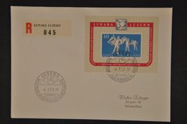 1951 W32 Block auf R-Brief