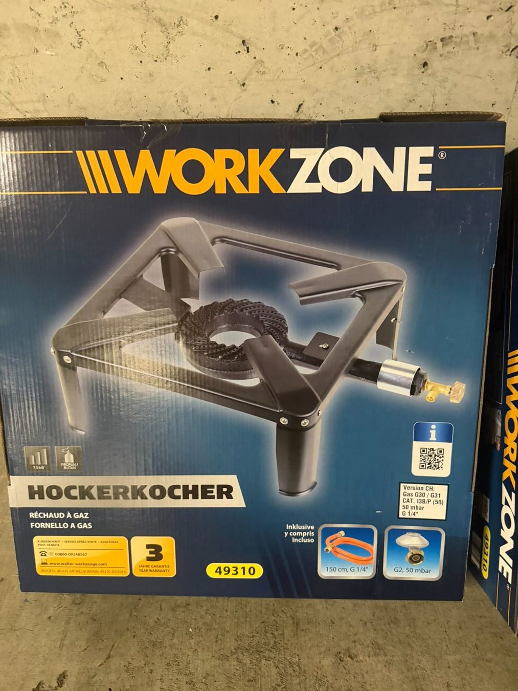 Küchengeräte: Workzone Hockerkocher Gas 50 mbar – Gebraucht aus Winterthur von Ferraristern