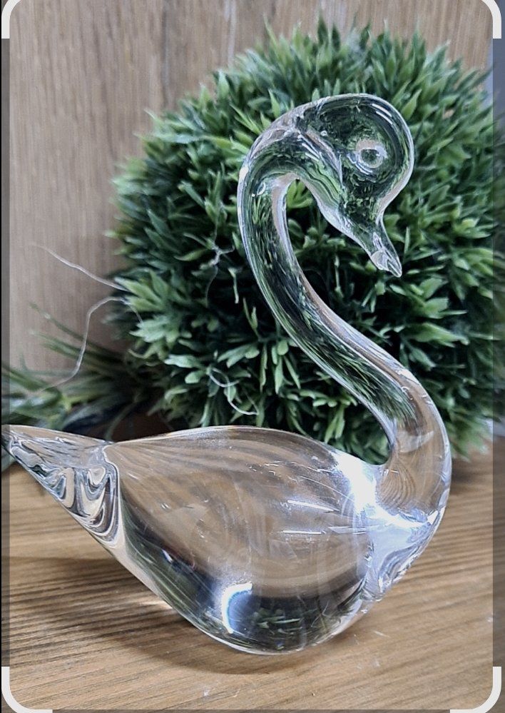 Statuette: Massive Glas Figur SchwanE Eneryda Sweden – Usato da Amriswil venduto da kleindeko 2