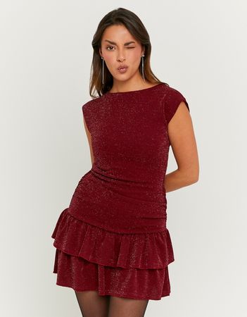 Tally Weijl Red Glitter Dress (With Shorts)