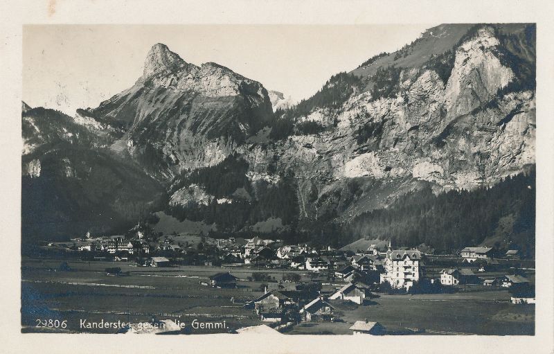 Cartoline postali: Kandersteg - gegen Gemmi + c1925 – Usato da Emmenbrücke venduto da teestube