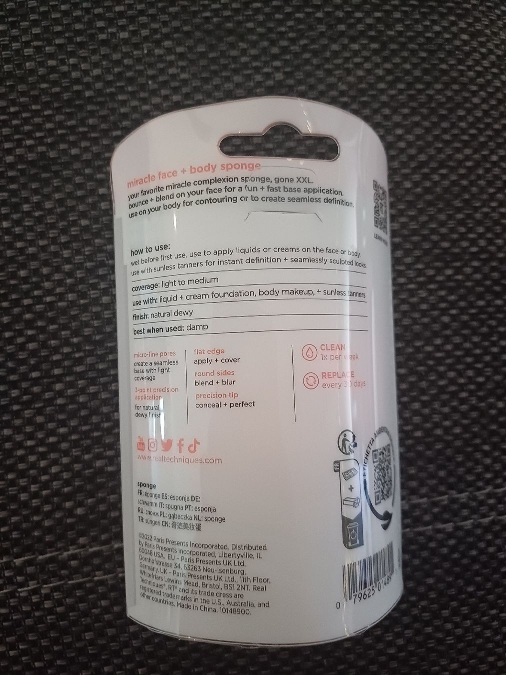 Make-up: Real Techniques Miracle Face + Body Sponge light  – Nuovo e nell'imballaggio originale da Niederwangen BE venduto da Loulilou86 1