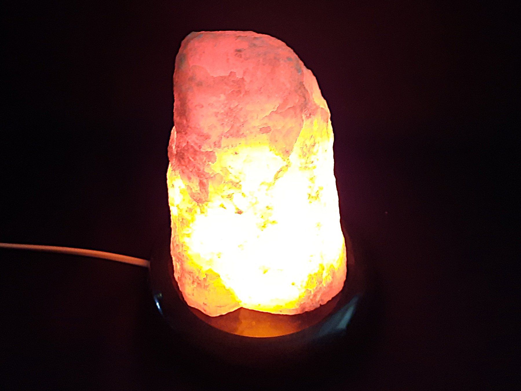 Lampen: Oranger Calcitstein Lampe – Gebraucht aus Beinwil am See von Restwert_Beinwil 2