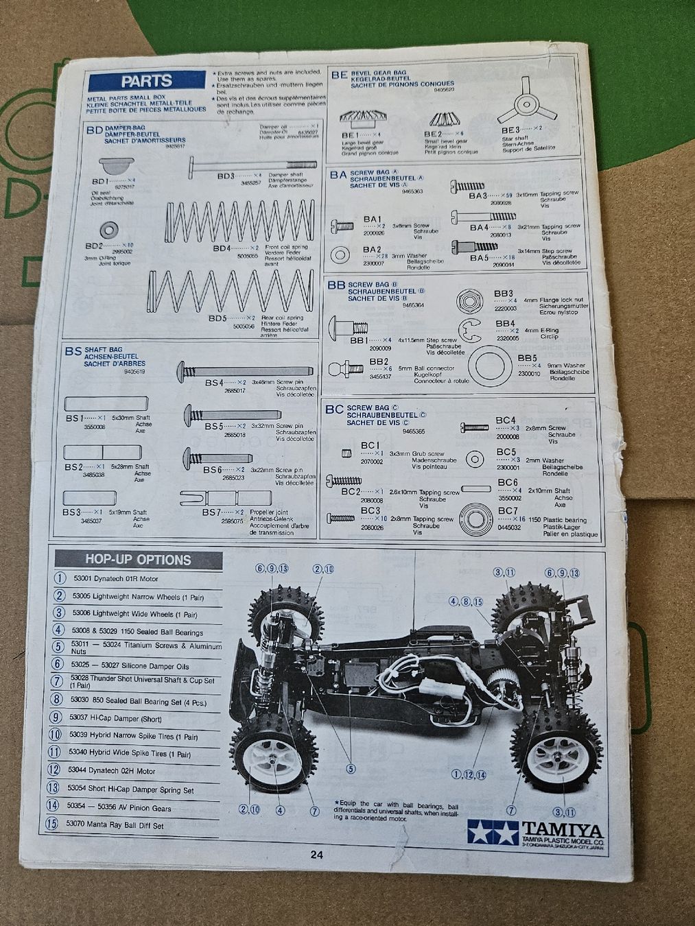 Tamiya Modellismo RC: Tamiya Manta Ray Manual – Usato da Grenchen venduto da Fluri1 5