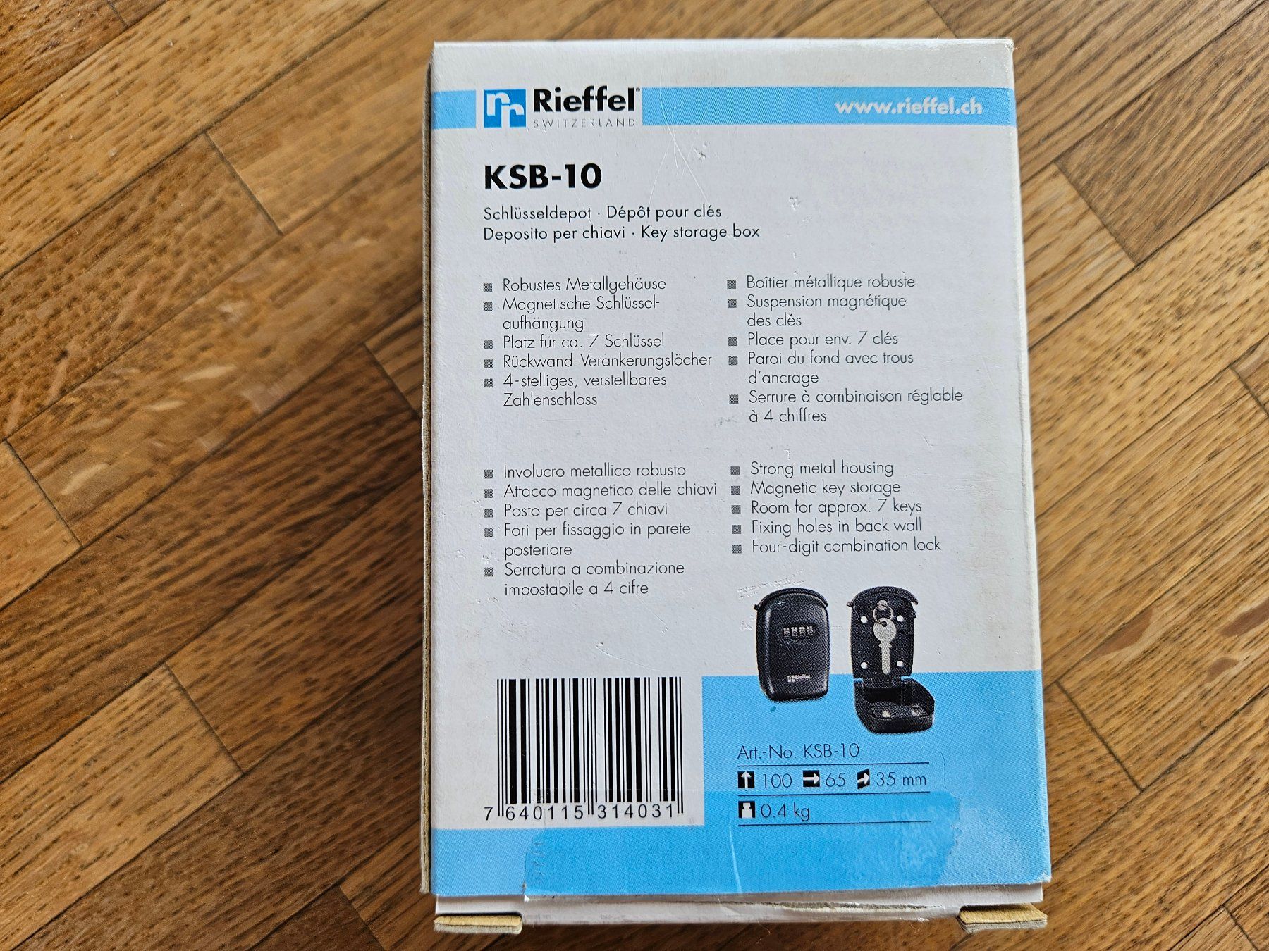 Tresor: Rieffel Schlüsseltresor Schlüsseldepot KSB-10 mit Code – Neu und originalverpackt aus Oensingen von CH-Techniker 1