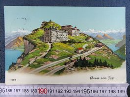 RIGI-STAFFEL 1918 HOTELS BAHNSTATION LU AK