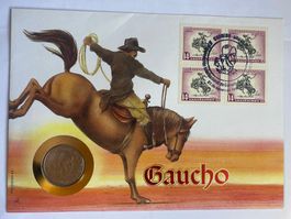 Münzbrief - Gaucho Numisbrief 1992 - ENVELOPPE AVEC PIECE