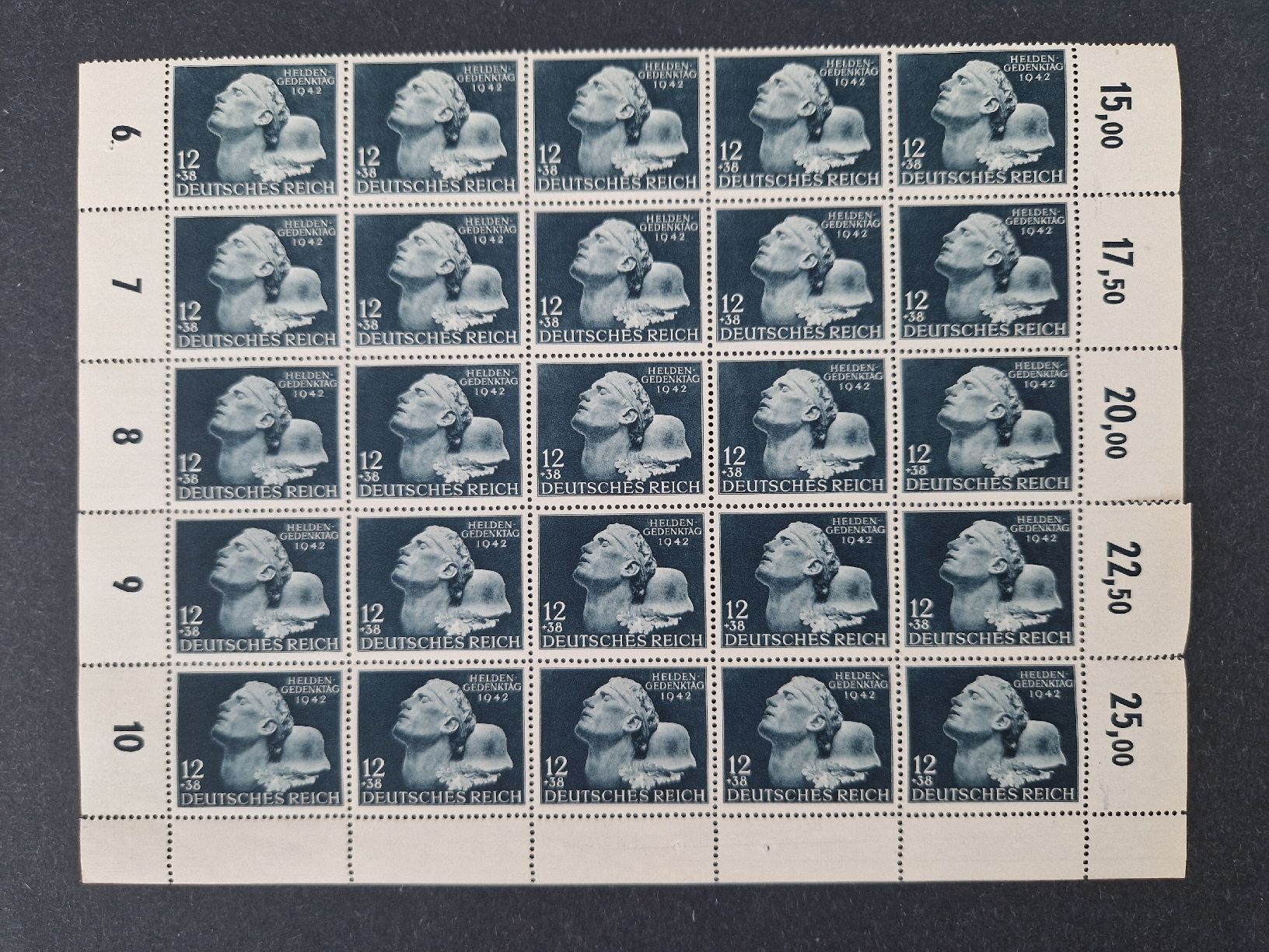 Tutti i francobolli: Deutsches Reich Briefmarken Bogenteil postfrisch – Nuovo (secondo la descrizione) da St. Gallen venduto da Enrico_SG
