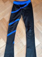 Eislauf Trainingshose schwarz-blau Gr. ca. 164cm/176cm