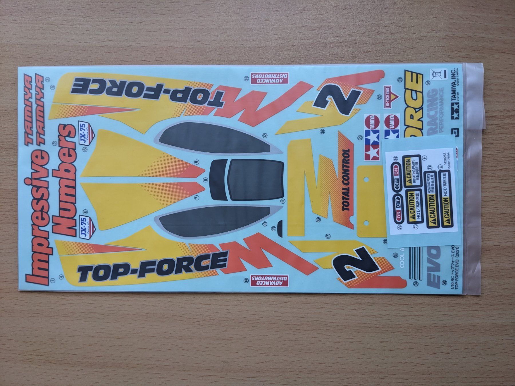 Tamiya RC Modellbau: Tamiya Aufkleber Top Force Evo – Neu und originalverpackt aus Stetten AG von Trexx75